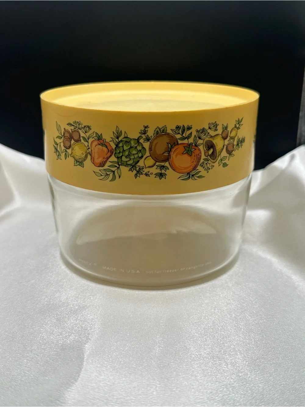 Vintage Pyrex Spice of Life See N Store Glass Storage Canister - Home Kitchen